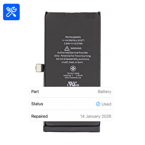 iPhone 12 Mini diagnostic replacement battery with Battery Health support