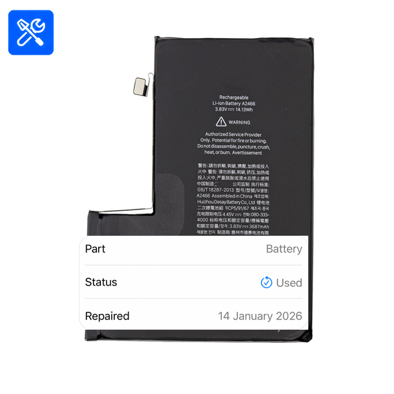 iPhone 12 Pro Max diagnostic replacement battery with Battery Health support