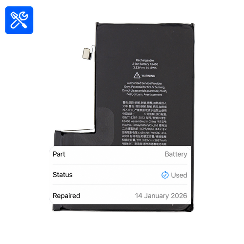 iPhone 12 Pro Max diagnostic replacement battery with Battery Health support