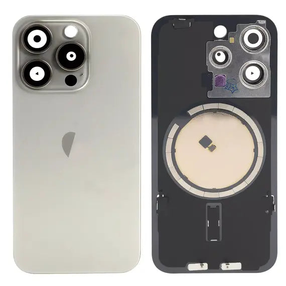 iPhone 15 Pro Natural Titanium replacement back glass